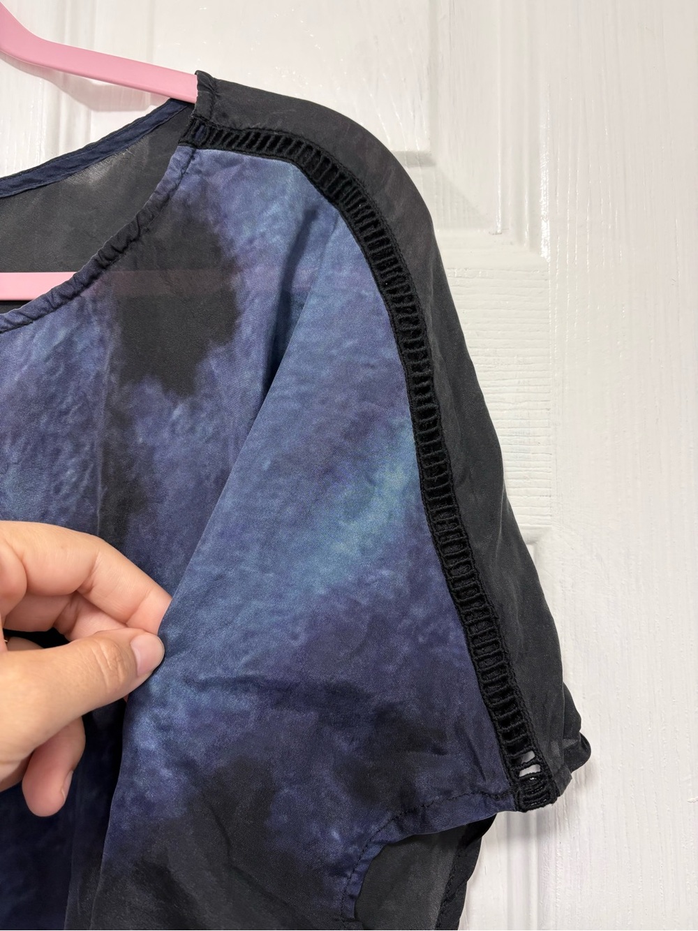 Pete & Greta Johnny Was Tie Dye Asymmetrical Top SM - Picture 8 of 14